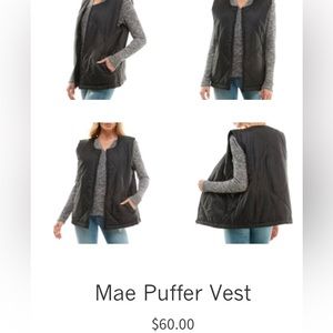 Socialite Quilted Vest; Mae Puffer Vest